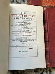 5 V. Set World’s History and it’s Makers, E.R Dumont 1902, red leather;