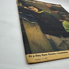The New York Times Magazine February 15, 1970 Day Care Center Lunchtime Cover
