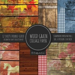 Wood Grain Collage Paper for Scrapbooking Photo Art: Wood Print Flat L by Crafty