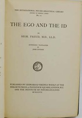 Ego and the Id ~ SIGMUND FREUD ~ First Edition in English 1st 1927 Hogarth Press