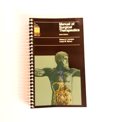 Vintage Manual of Surgical Therapeutics Ninth Edition Spiral Book Softcover 1996