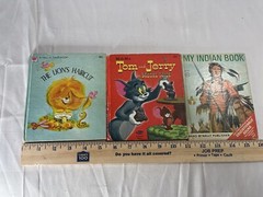 3 Vintage Children’s Books Tom & Jerry, The Lion’s Haircut, Indians