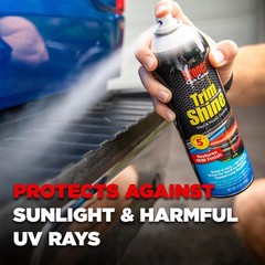 Trim Shine Restorer for Cars – Black Plastic & Vinyl Protectant Coating – 12 oz