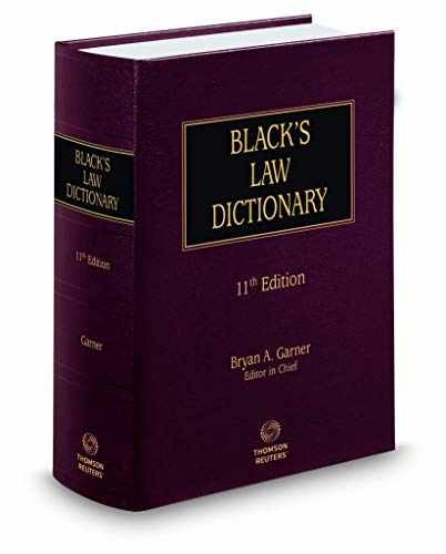 Black’s Law Dictionary, 11th – Hardcover, by Bryan A. Garner – Very Good