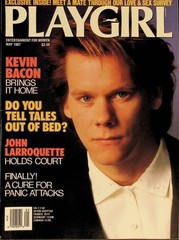 May 1987 Playgirl Kevin Bacon John Larroquette William Wood Gay Interest
