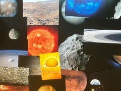 Collaging Lot of 30 Single Book Pages Celestial Space Planets Collage Astronomy