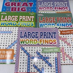 LOT 5 New Large Print Word-Finds Search Kappa 245,248,289,290 & 1 Great Big 134