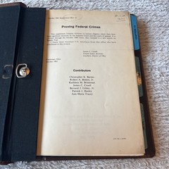 Proving Federal Crimes Department Of Justice Law Book 1980 & Supplement Rev. 2