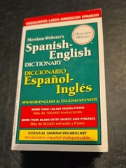 Merriam-Webster’s Spanish-English PB Book 2003