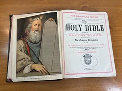 Antique 1891 Holy Bible – Self-Pronouncing Large Family Hardcover – A.J. Holman