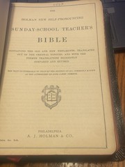 Antique The Holman New Self-Pronouncing Sunday School Teacher’s Bible 1892-1898