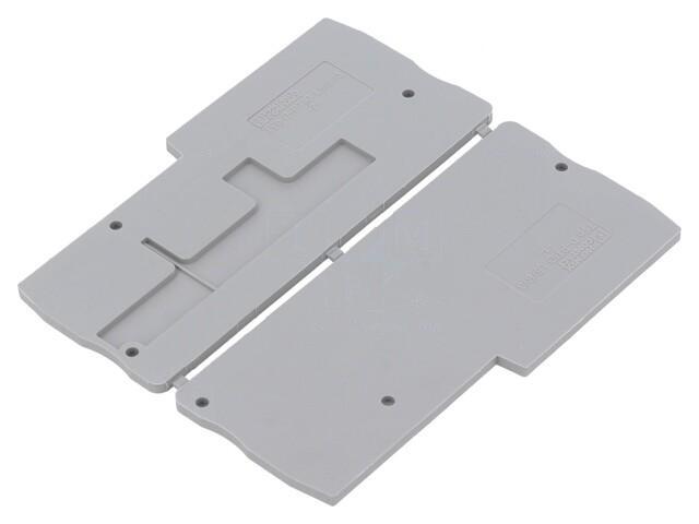 2X D-PTIO 1.5/S/3 – 3244575 End Cap Grey W: 2.2mm H: 33.8mm L: 74.4mm PHOENIX C
