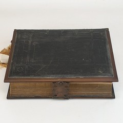 Holy Bible 1861 Antique George E Eyre London Large 9″ x 12″ 3″ Thick Metal Edge