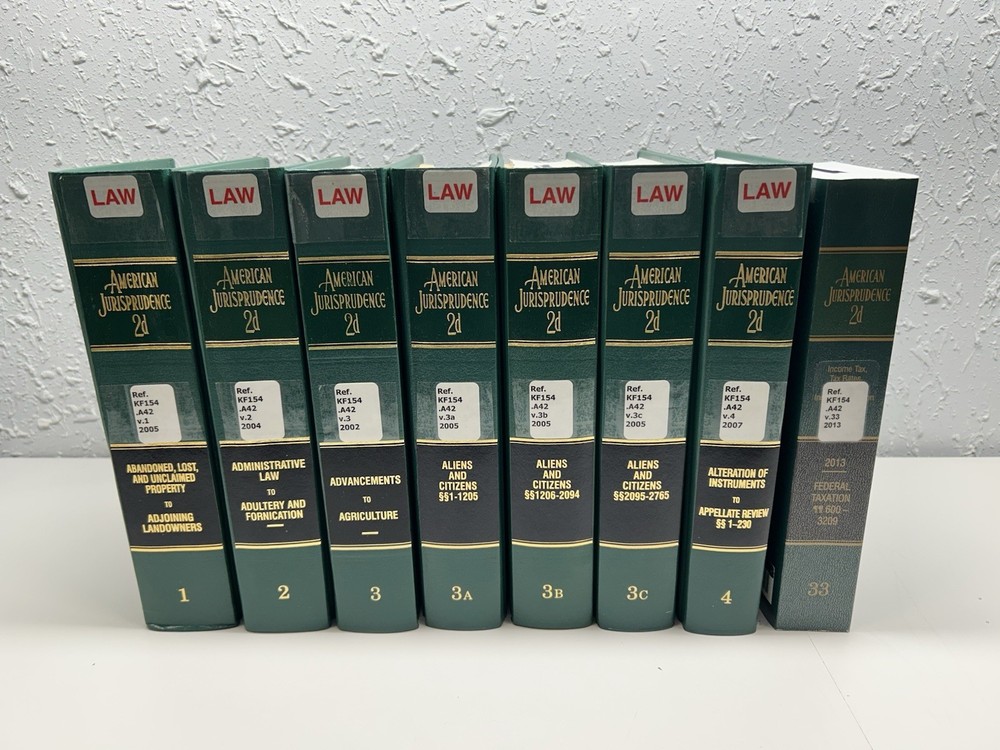 American Jurisprudence 2D State and Federal – Thomson Reuters – Choose a Volume