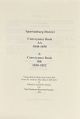 Abstracts of Spartanburg County, S. C. Deeds 1848-1852 (1999 Trade Paperback)