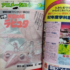 Animejyu June 1986 Issue Sky of Laputa Castle in the Sky Miyazaki Poster