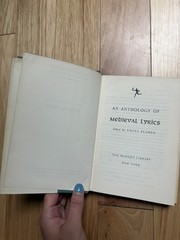 An Anthology Of Medieval Lyrics by Angel Flores (1962) Modern Library Edition