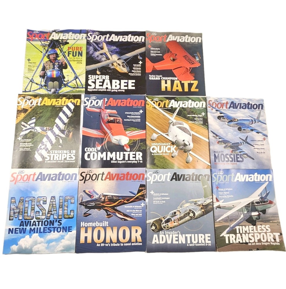 Sport Aviation Magazine 2025 Lot of 11 EAA Missing April Aircraft Aviation