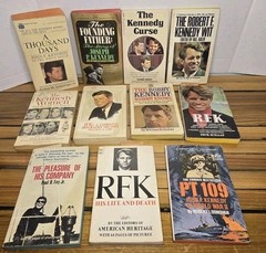 Vintage Kennedy Book Lot 11 Paperbacks John F RFK Bobby JFK Biography History