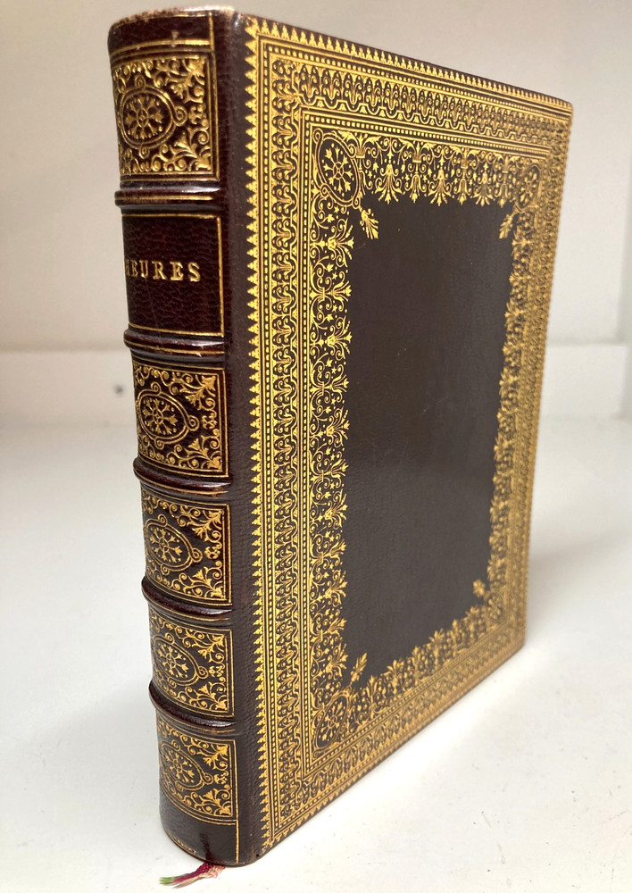 1874 Lesort Heures Dames Chrétiennes Gilt Morocco Leather Silk Binding