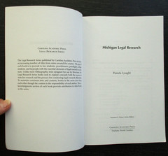 Carolina Academic Press Legal Research Ser.: Michigan Legal Research