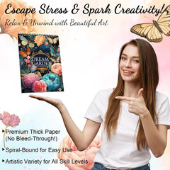 Adult Coloring Book for Women, Coloring Books for Adults Relaxation, Spiral Boun