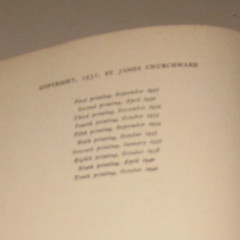 THE LOST CONTINENT OF MU – James Churchward, 1942 – 10th printing, occult