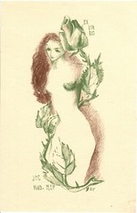 Vintage Original Risque’ Ex Libris Bookplate – “JUC VLAD NOP” ~ 16 x 10.5 cm