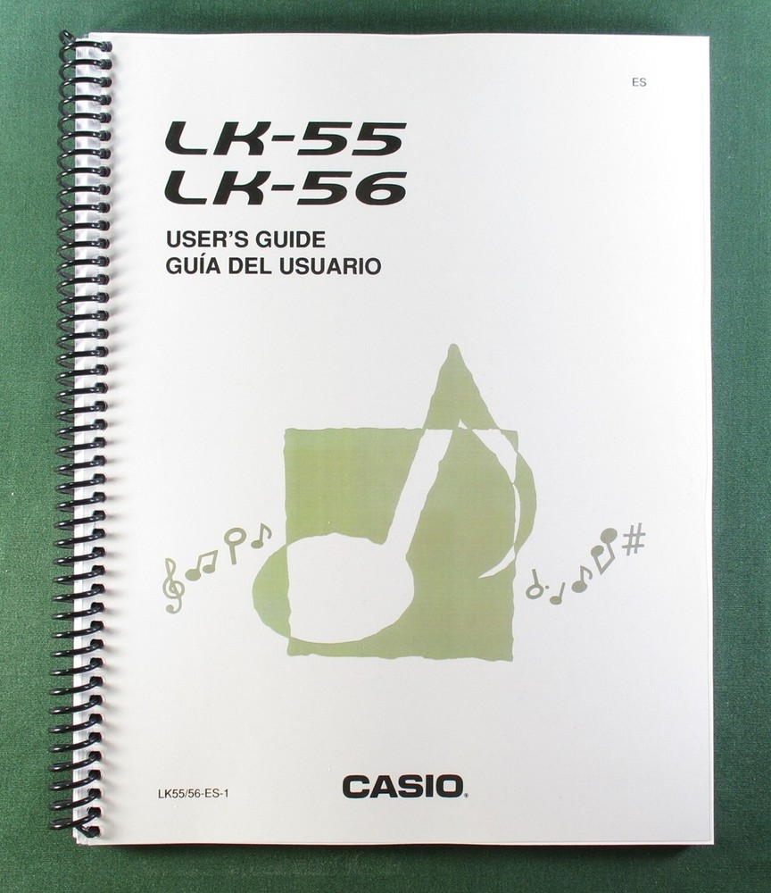 Casio LK-56 Instruction Manual: 83 Pages Coil Bound & Protective Covers!