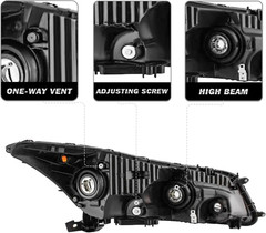 Headlight Assembly Pair Replacement for 2008-2012 Honda Accord Sedan 4-Door Fron