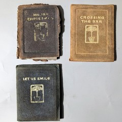 Vintage Antique Little Leather Library Norka Series Mini Miniature Book Lot Set