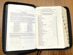 Russian/English Parallel Bible, Synodal/KJV, Black Imitation Leather Zip LARGE