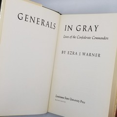 Generals in Gray by Ezra J. Warner – 1970 LSU Press HC/DJ Civil War