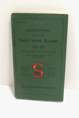 Singer Sewing Machine 66-14 INSTRUCTIONS BOOKLET 1941 How To Sew Use 56 Pages
