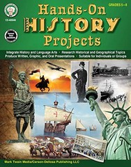 Mark Twain – Hands-On History Projects Resource Book, Workbook, 64 Pages, – GOOD