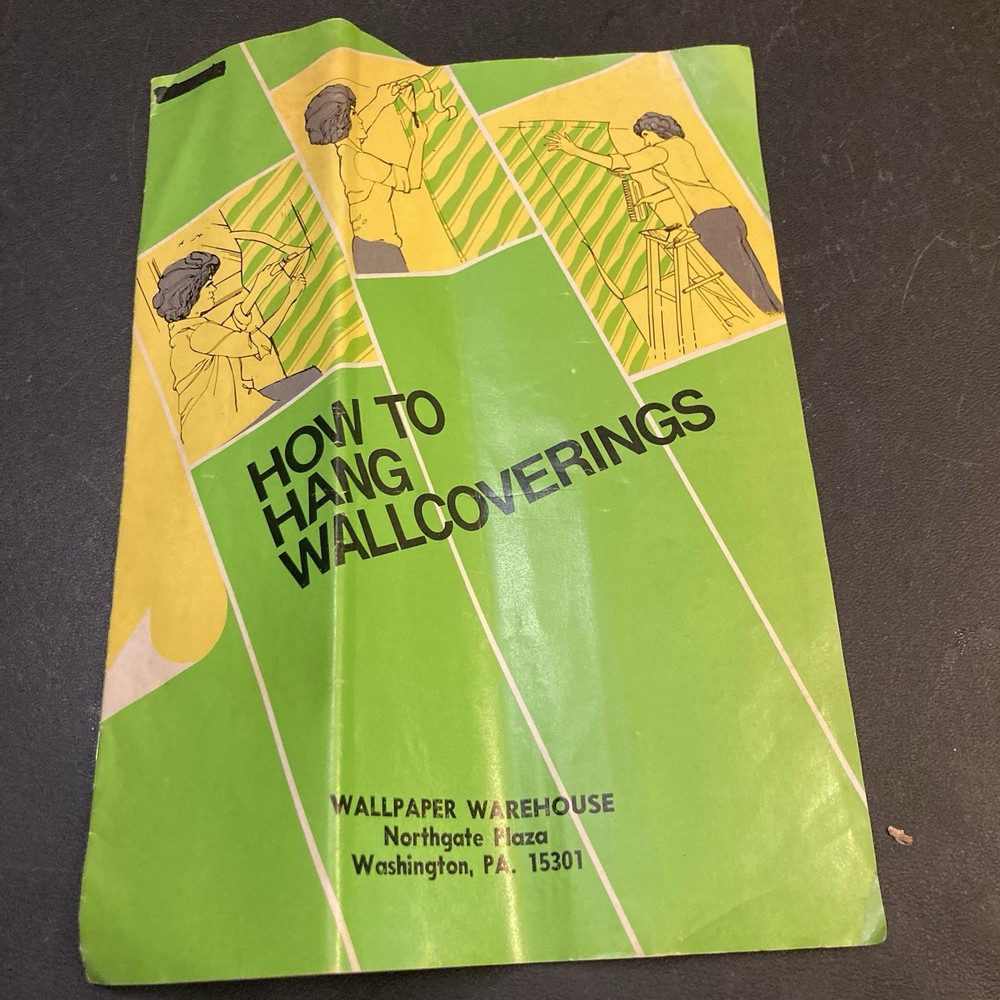 How To Hang Wall Coverings 1977 Vtg NDPA Pamphlet 20 Pages Wallpaper Warehouse