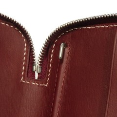 HERMES Agenda Zip Notebook cover Smooth Leather Bordeaux Card Case Zip Aro…