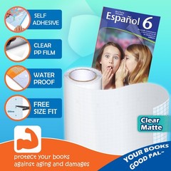 Matte Clear Contact Paper Roll for Books Crafts 17.5 in x 20 ft Peel and Stic…