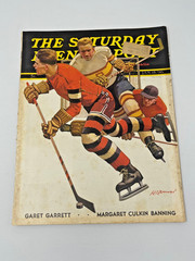 Saturday Evening Post Jan 18 1936 Ice Hockey M.L. Bower Vintage Magazine Complet