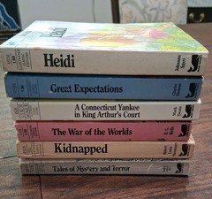 Lot Of 6 Moby Books Illustrated Classics each book 5.25″h x 4″w x 1.5″d Vintage