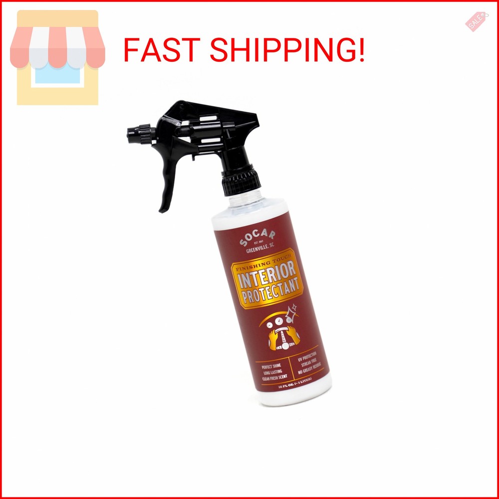 SOCAR Finishing Touch Interior Protectant – 16 fl oz, Professional Grade Dressin