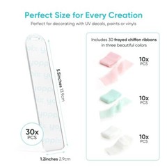 30 Pieces Acrylic Bookmark Blanks- 2mm Thicken Clear Acrylic Bookmarks with 3…
