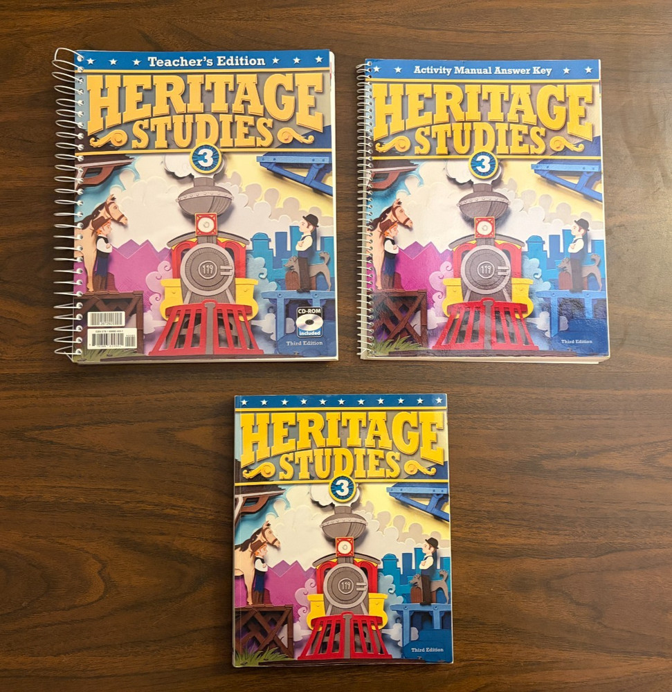 BJU Press Heritage Studies 3rd Grade Teacher & Student Book 3rd Edition