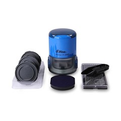 Shiny Round Self-Inking Kit Create your own text Making your Own Stamp DIY Kit