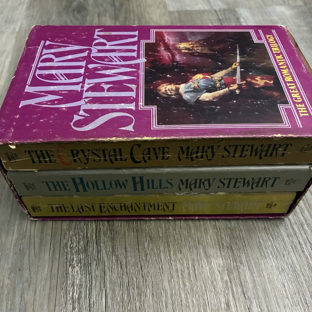Mary Stewart THE GREAT ROMANTIC TRILOGY Merlin BOX SET Crystal Cave Hollow Hills