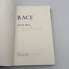 Race by John R. Baker 1974 First Edition