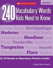 240 Vocabulary Words Kids Need to Know: Grade 5: 24 Ready-to-Reproduce Pa – GOOD