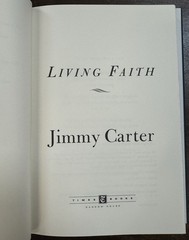 Living Faith By Jimmy Carter SIGNED 1st Edition w/ DJ