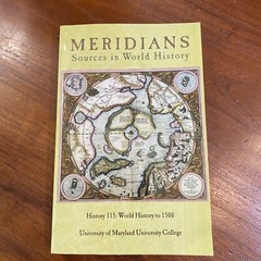 Meridians Sources in World History Paperback Book World History to 1500 EUC