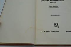 Estimating General Construction Costs, Hardcover, 1957, 2nd Ed. Louis Dallavia